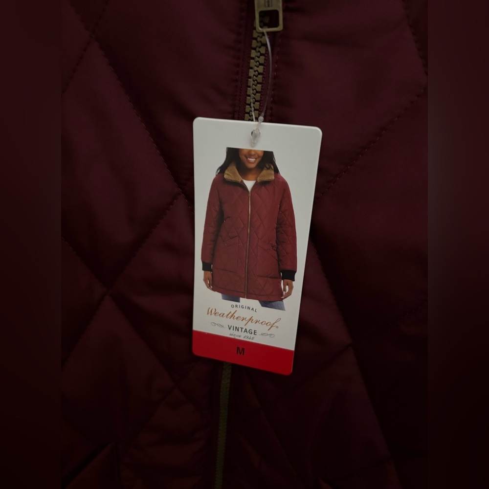 Weatherproof Red Quilted Puffer Jacket - Picture 3 of 4